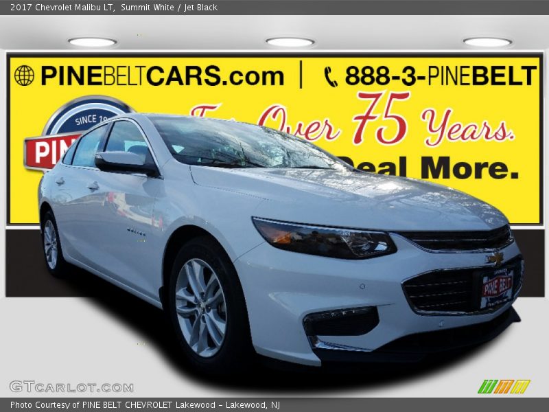 Summit White / Jet Black 2017 Chevrolet Malibu LT