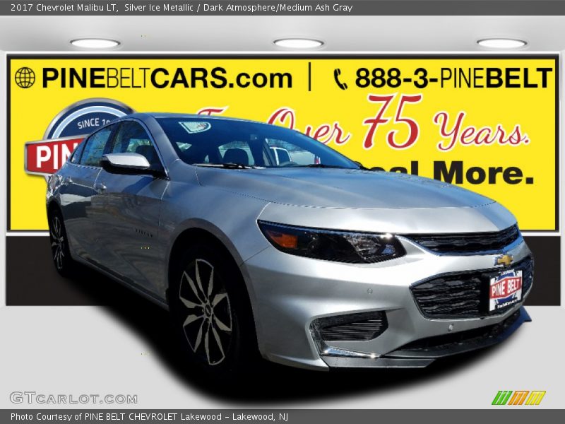 Silver Ice Metallic / Dark Atmosphere/Medium Ash Gray 2017 Chevrolet Malibu LT