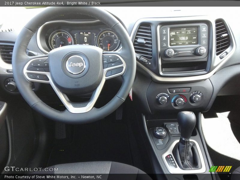 Bright White / Black 2017 Jeep Cherokee Altitude 4x4