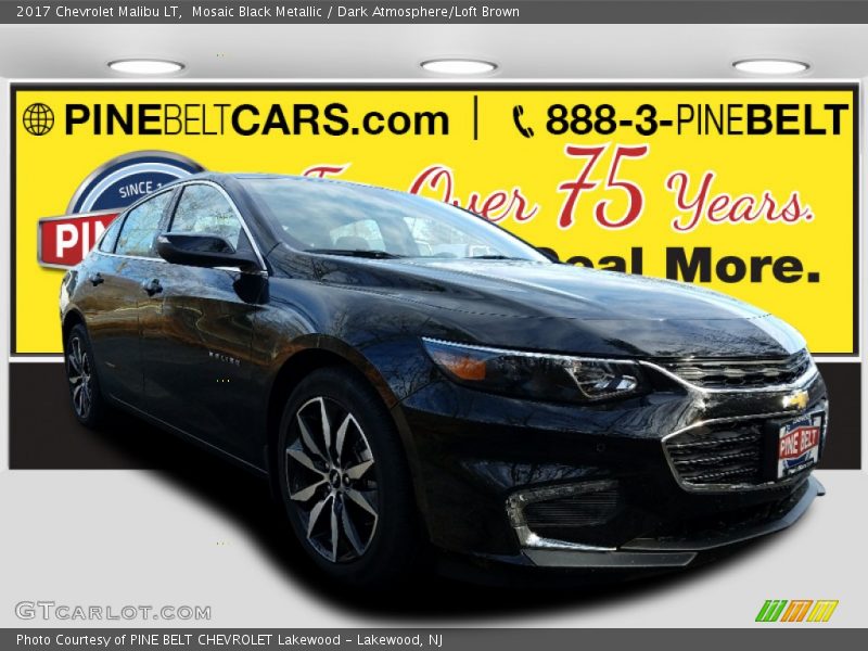 Mosaic Black Metallic / Dark Atmosphere/Loft Brown 2017 Chevrolet Malibu LT
