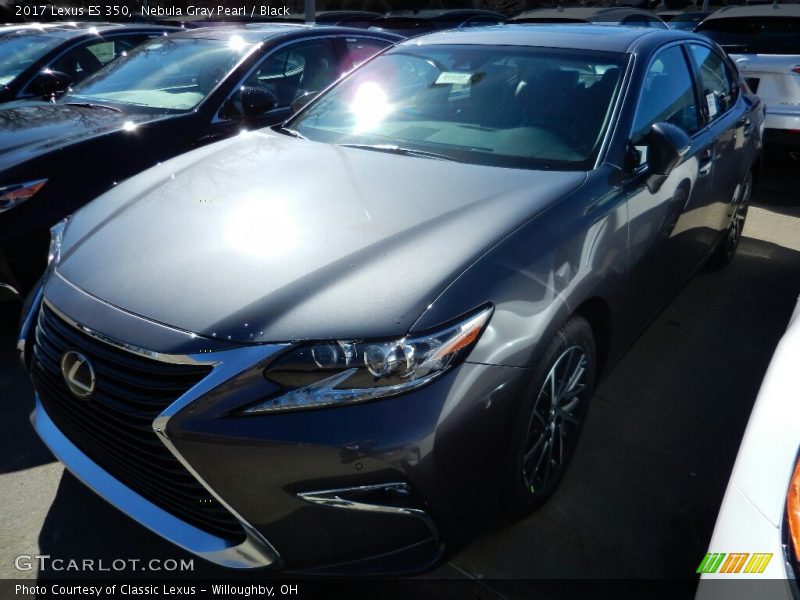 Nebula Gray Pearl / Black 2017 Lexus ES 350