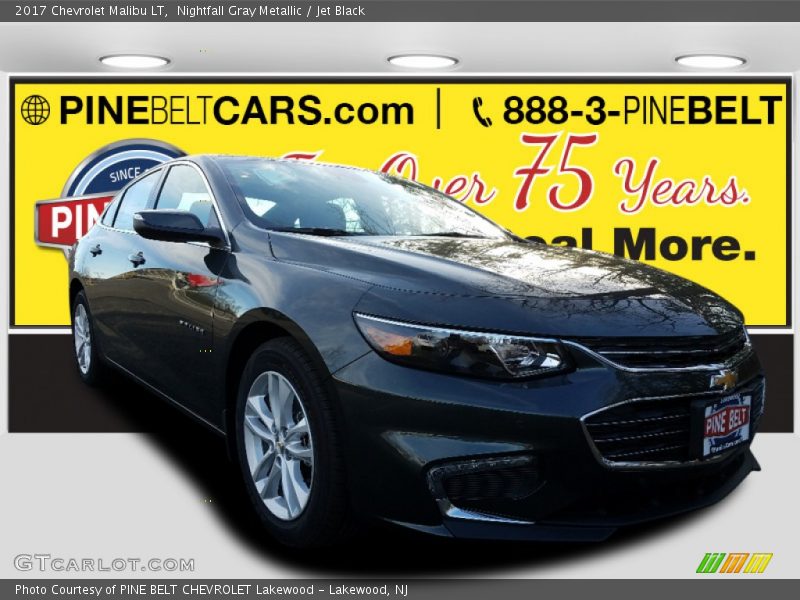 Nightfall Gray Metallic / Jet Black 2017 Chevrolet Malibu LT