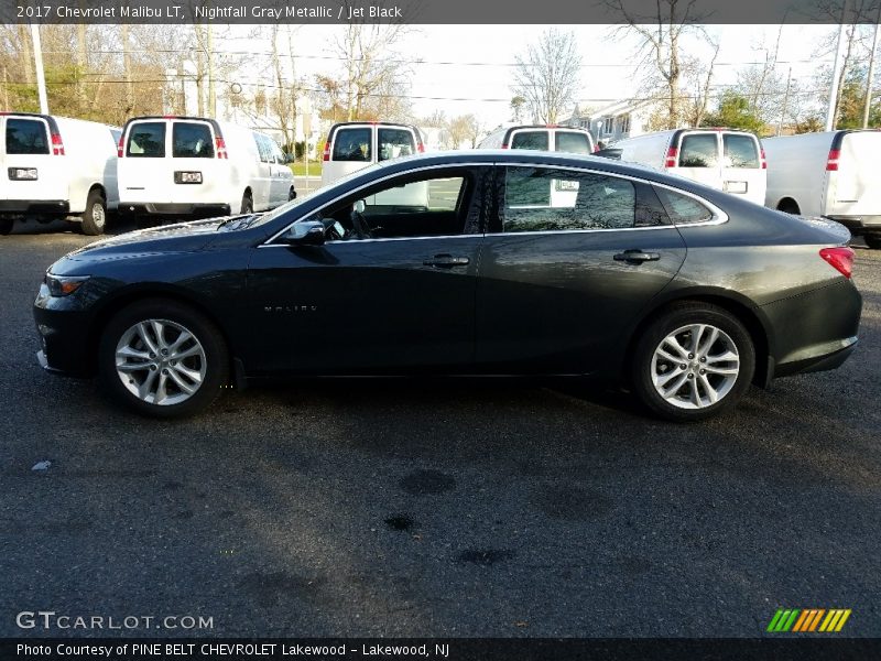 Nightfall Gray Metallic / Jet Black 2017 Chevrolet Malibu LT