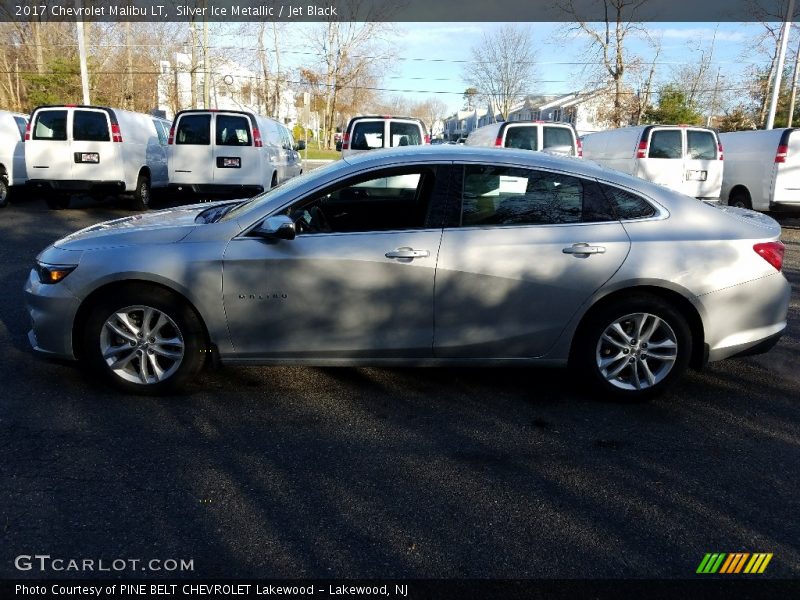 Silver Ice Metallic / Jet Black 2017 Chevrolet Malibu LT