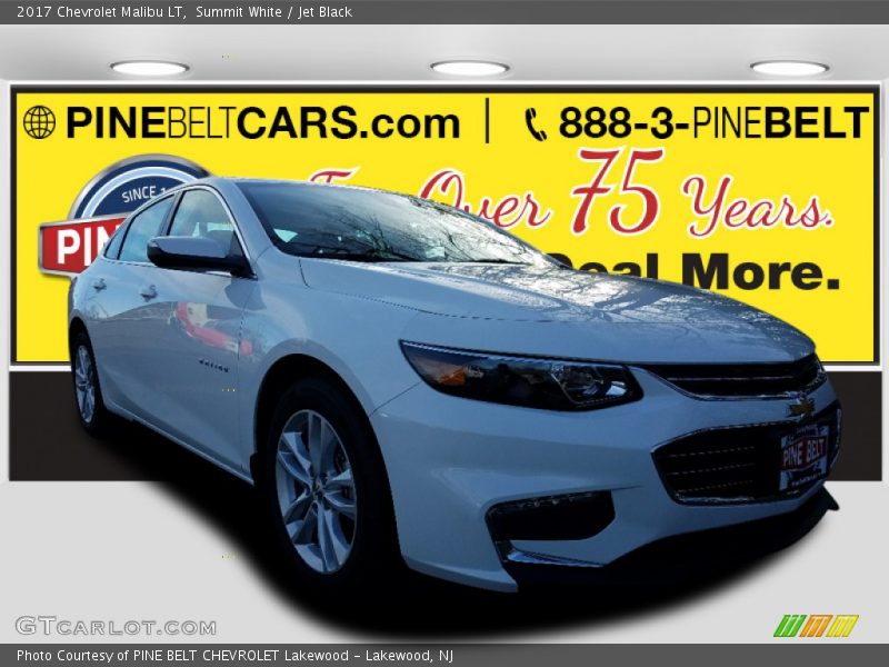 Summit White / Jet Black 2017 Chevrolet Malibu LT