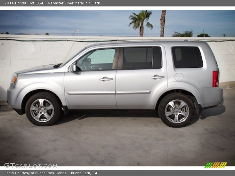 Alabaster Silver Metallic / Black 2014 Honda Pilot EX-L