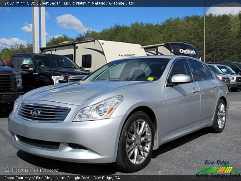 Liquid Platinum Metallic / Graphite Black 2007 Infiniti G 35 S Sport Sedan