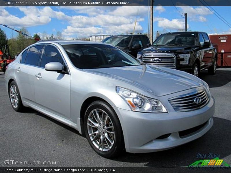 Liquid Platinum Metallic / Graphite Black 2007 Infiniti G 35 S Sport Sedan