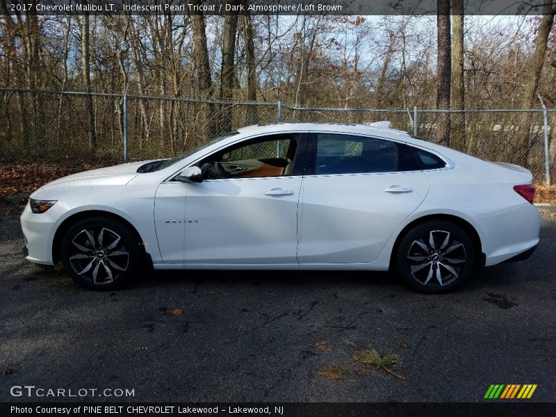 Iridescent Pearl Tricoat / Dark Atmosphere/Loft Brown 2017 Chevrolet Malibu LT