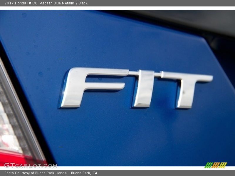 Aegean Blue Metallic / Black 2017 Honda Fit LX