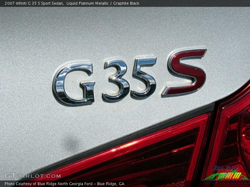 Liquid Platinum Metallic / Graphite Black 2007 Infiniti G 35 S Sport Sedan