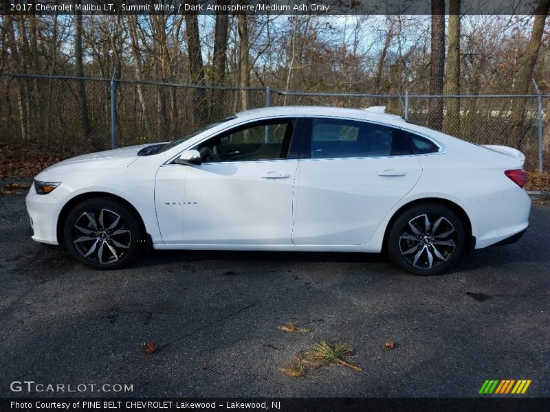 Summit White / Dark Atmosphere/Medium Ash Gray 2017 Chevrolet Malibu LT