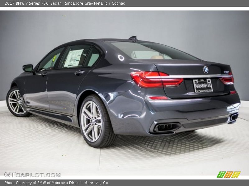 Singapore Gray Metallic / Cognac 2017 BMW 7 Series 750i Sedan