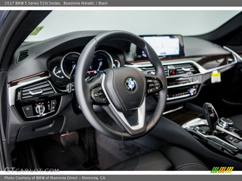 Bluestone Metallic / Black 2017 BMW 5 Series 530i Sedan