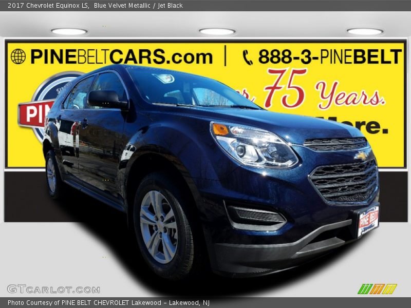 Blue Velvet Metallic / Jet Black 2017 Chevrolet Equinox LS