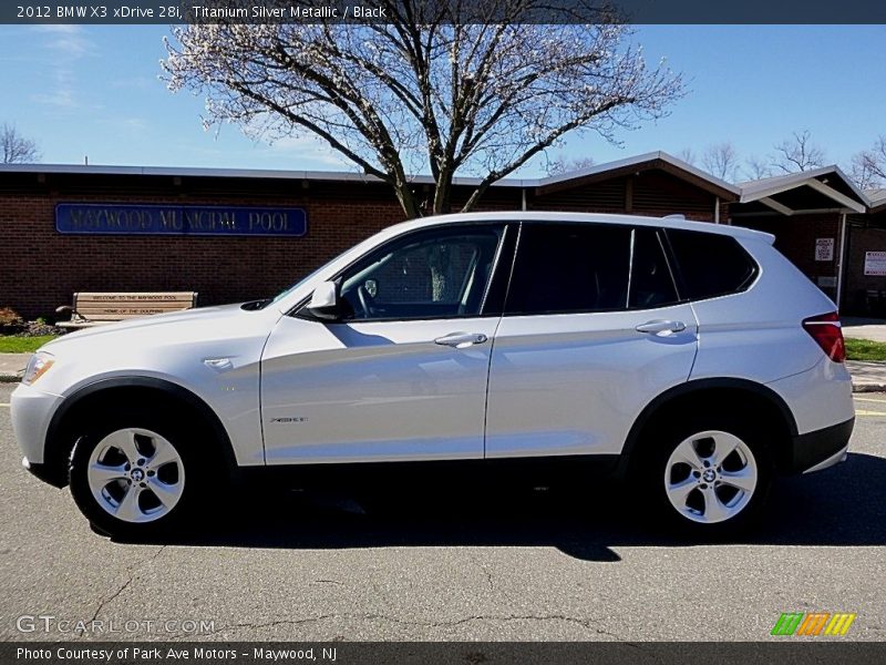 Titanium Silver Metallic / Black 2012 BMW X3 xDrive 28i