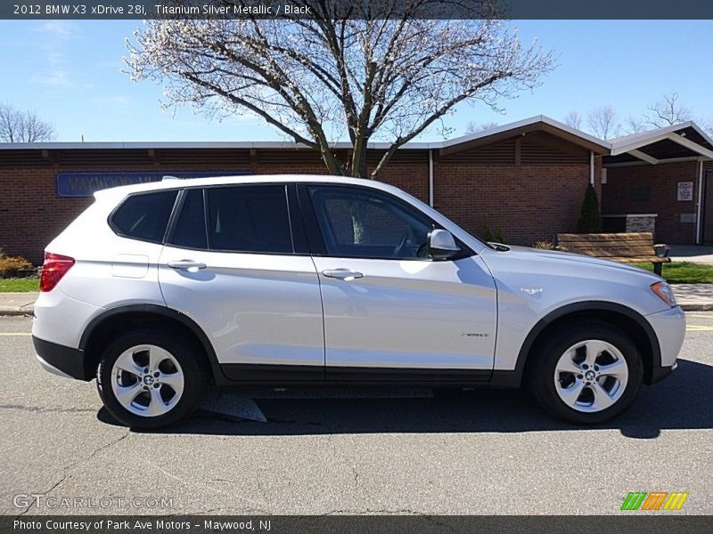 Titanium Silver Metallic / Black 2012 BMW X3 xDrive 28i