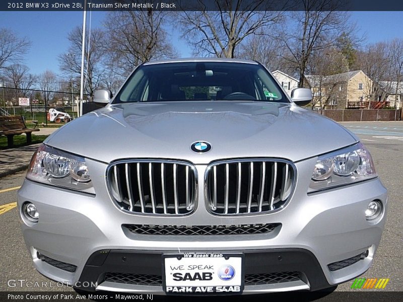 Titanium Silver Metallic / Black 2012 BMW X3 xDrive 28i