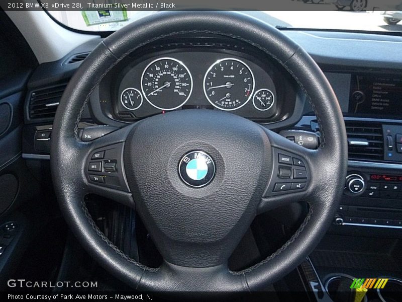 Titanium Silver Metallic / Black 2012 BMW X3 xDrive 28i