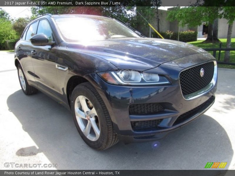 Dark Sapphire Blue / Latte 2017 Jaguar F-PACE 35t AWD Premium