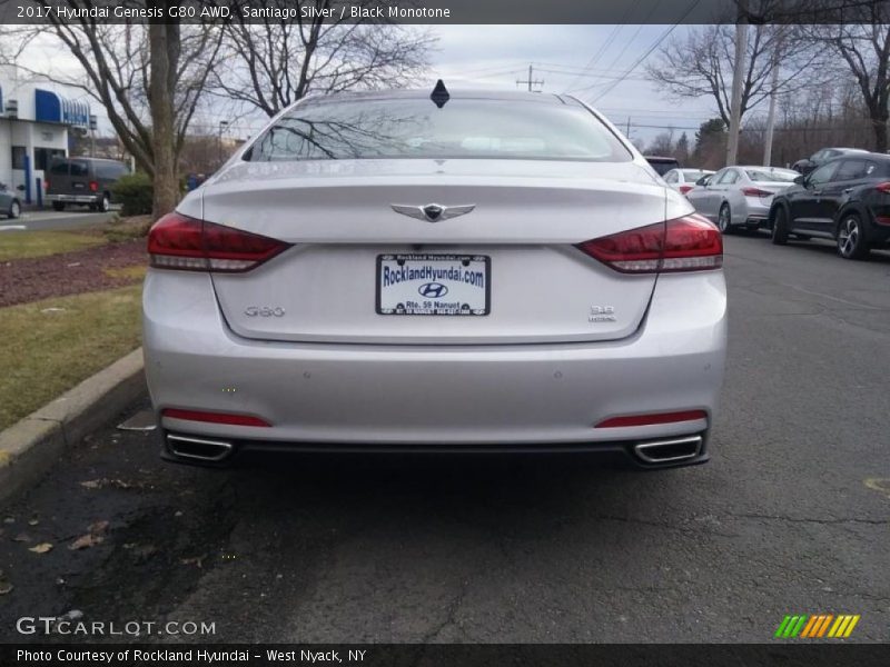 Santiago Silver / Black Monotone 2017 Hyundai Genesis G80 AWD