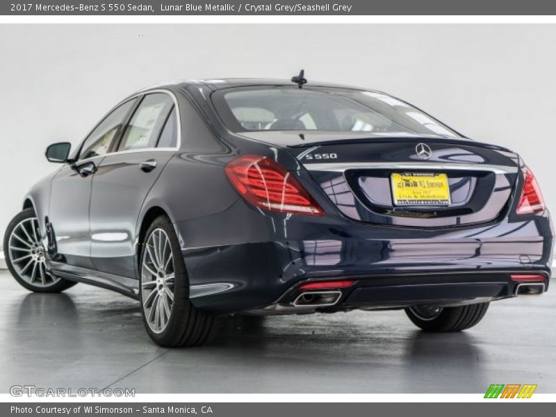 Lunar Blue Metallic / Crystal Grey/Seashell Grey 2017 Mercedes-Benz S 550 Sedan