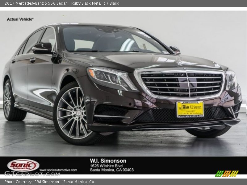 Ruby Black Metallic / Black 2017 Mercedes-Benz S 550 Sedan