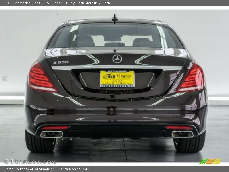 Ruby Black Metallic / Black 2017 Mercedes-Benz S 550 Sedan