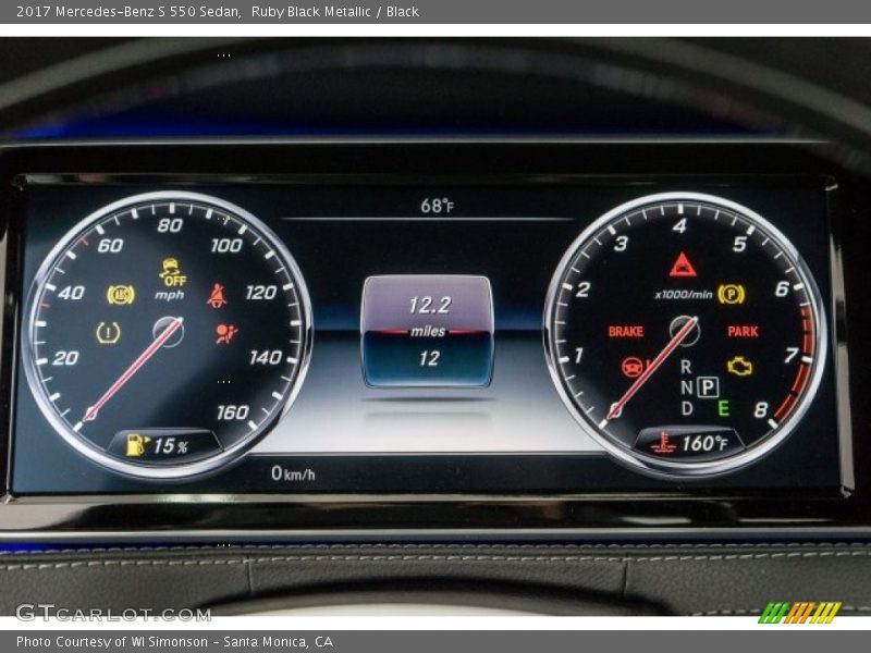  2017 S 550 Sedan 550 Sedan Gauges