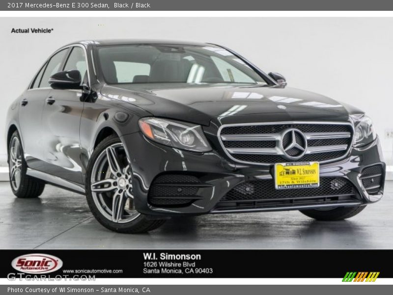 Black / Black 2017 Mercedes-Benz E 300 Sedan