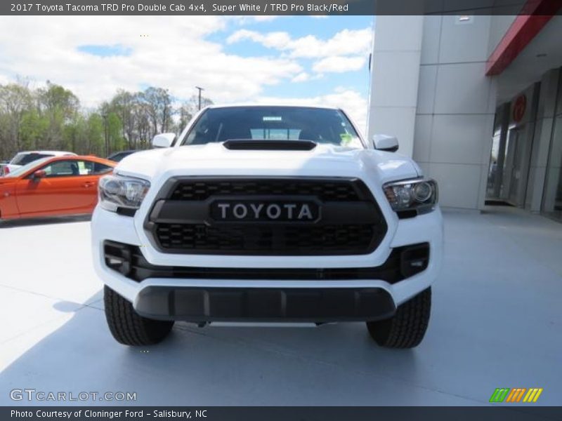 Super White / TRD Pro Black/Red 2017 Toyota Tacoma TRD Pro Double Cab 4x4