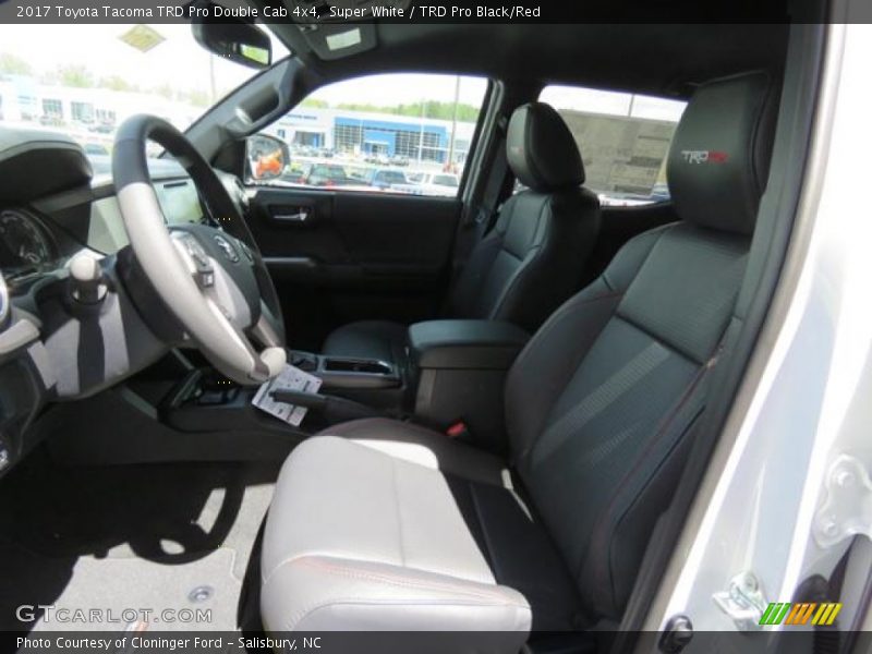 Super White / TRD Pro Black/Red 2017 Toyota Tacoma TRD Pro Double Cab 4x4