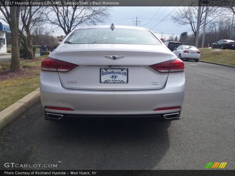 Santiago Silver / Black Monotone 2017 Hyundai Genesis G80 AWD