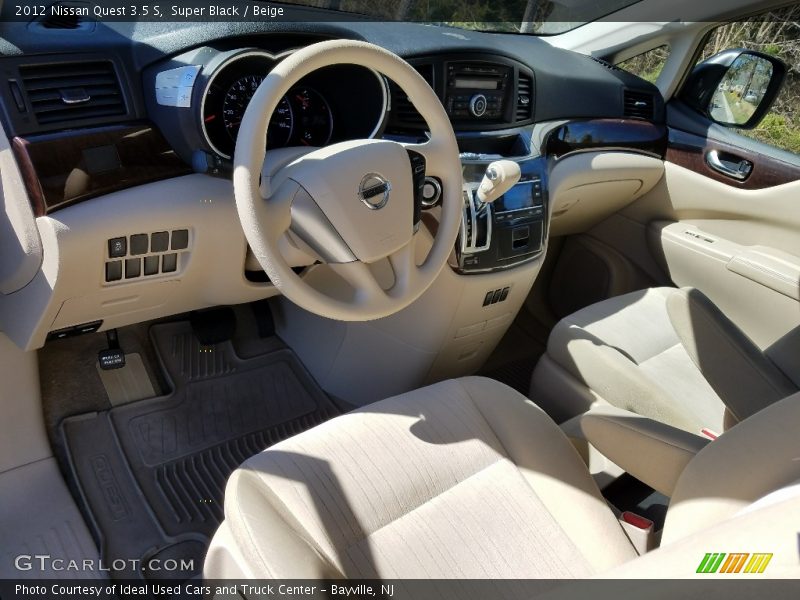 Super Black / Beige 2012 Nissan Quest 3.5 S