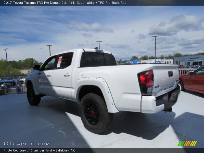 Super White / TRD Pro Black/Red 2017 Toyota Tacoma TRD Pro Double Cab 4x4