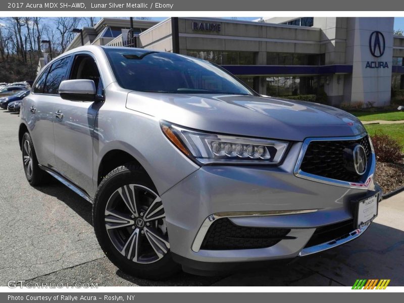 Lunar Silver Metallic / Ebony 2017 Acura MDX SH-AWD
