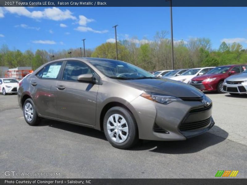Falcon Gray Metallic / Black 2017 Toyota Corolla LE Eco
