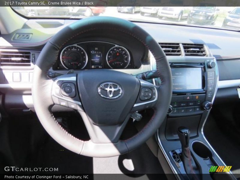 Creme Brulee Mica / Black 2017 Toyota Camry SE