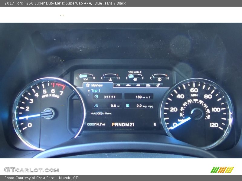 Blue Jeans / Black 2017 Ford F250 Super Duty Lariat SuperCab 4x4