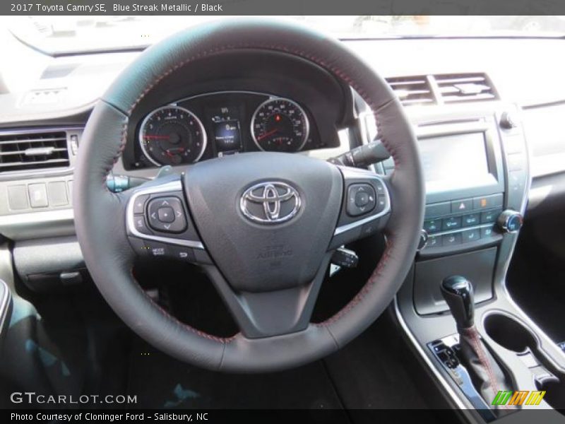 Blue Streak Metallic / Black 2017 Toyota Camry SE