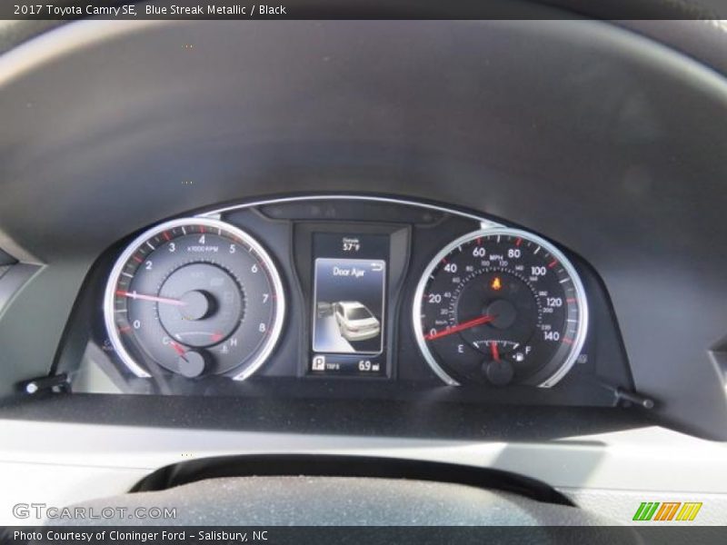 Blue Streak Metallic / Black 2017 Toyota Camry SE