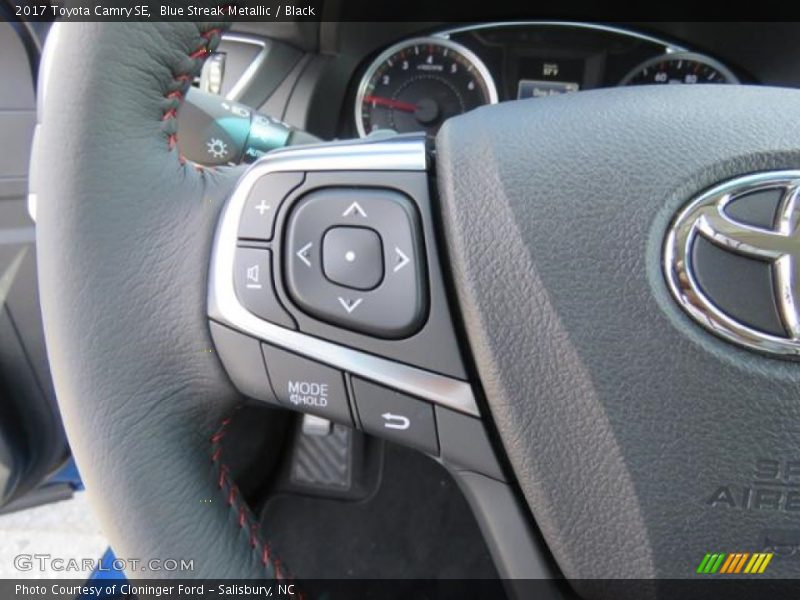 Blue Streak Metallic / Black 2017 Toyota Camry SE