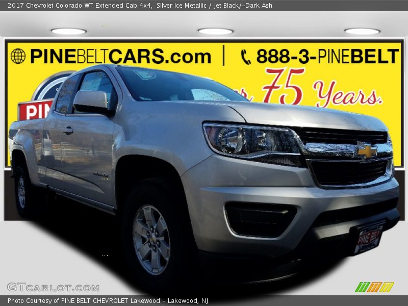 Silver Ice Metallic / Jet Black/­Dark Ash 2017 Chevrolet Colorado WT Extended Cab 4x4