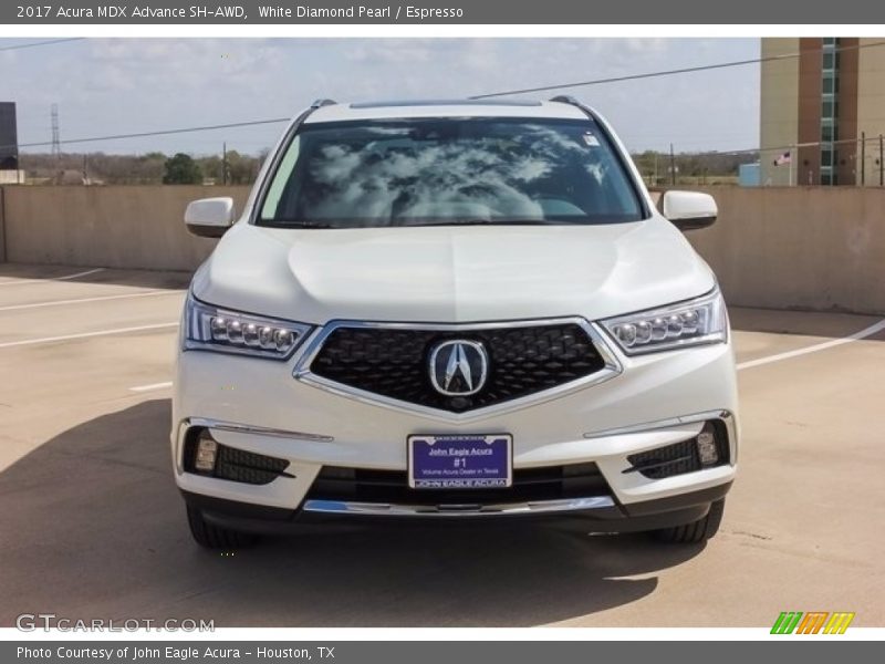 White Diamond Pearl / Espresso 2017 Acura MDX Advance SH-AWD