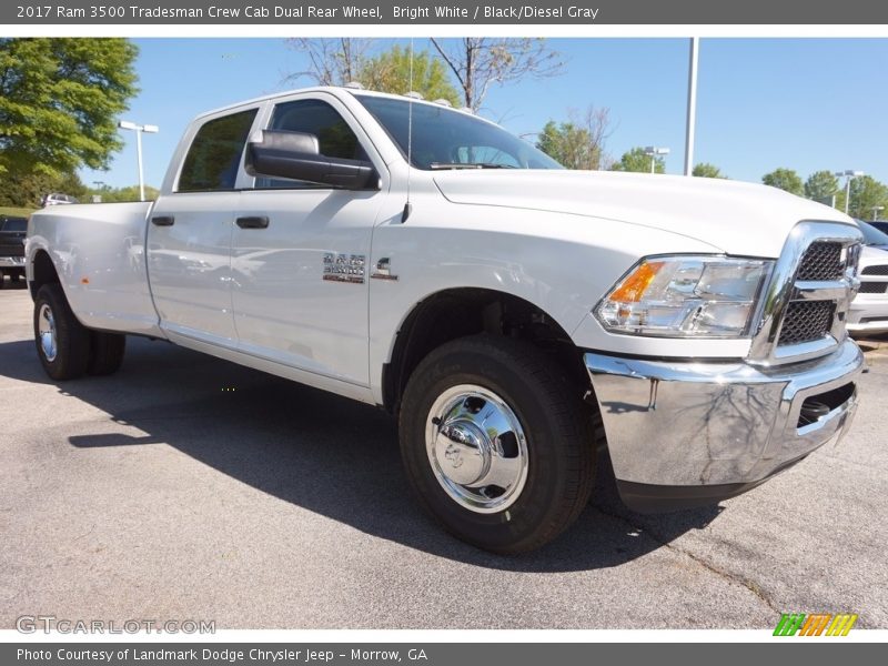 Bright White / Black/Diesel Gray 2017 Ram 3500 Tradesman Crew Cab Dual Rear Wheel