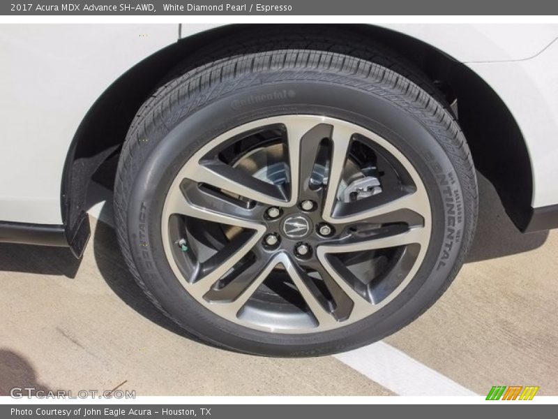 White Diamond Pearl / Espresso 2017 Acura MDX Advance SH-AWD