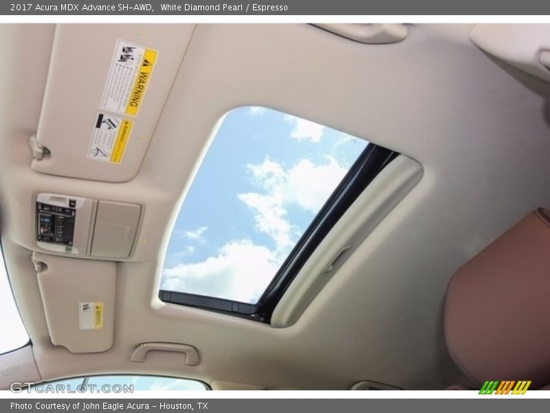 White Diamond Pearl / Espresso 2017 Acura MDX Advance SH-AWD