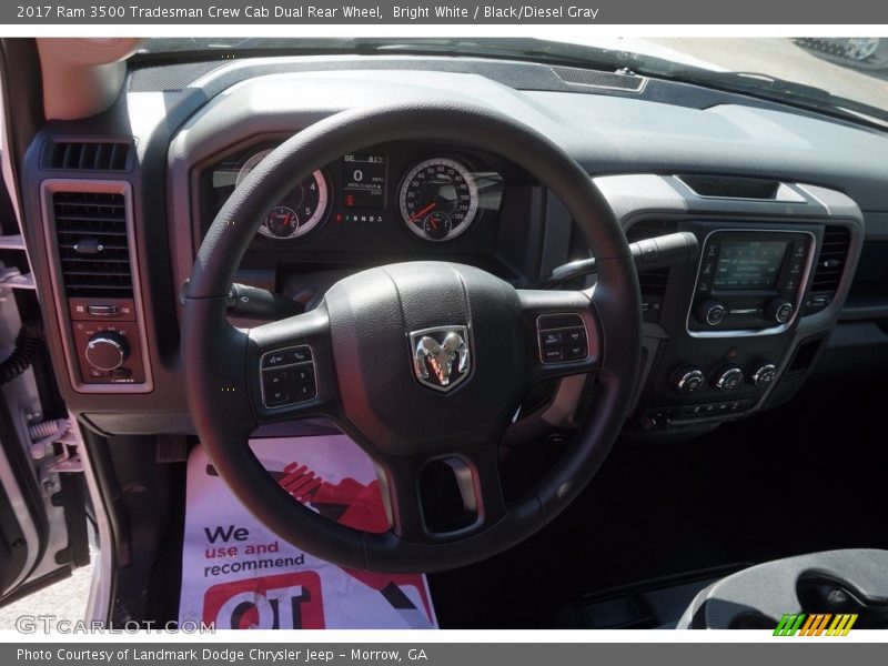 Bright White / Black/Diesel Gray 2017 Ram 3500 Tradesman Crew Cab Dual Rear Wheel