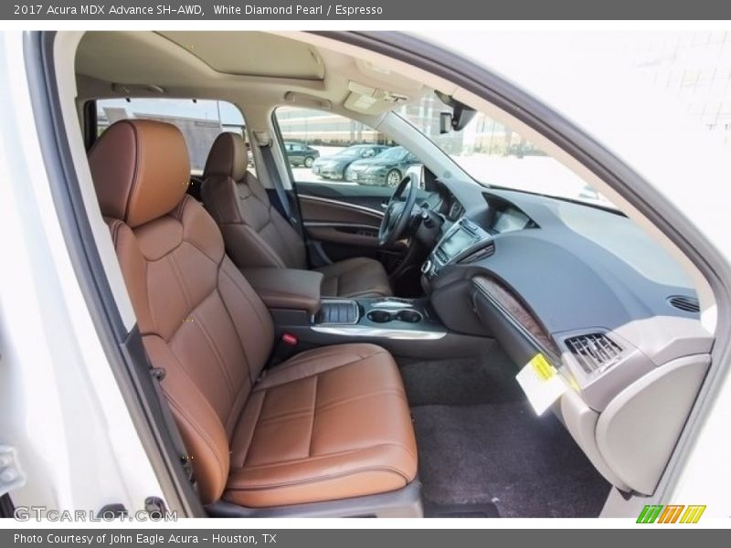White Diamond Pearl / Espresso 2017 Acura MDX Advance SH-AWD