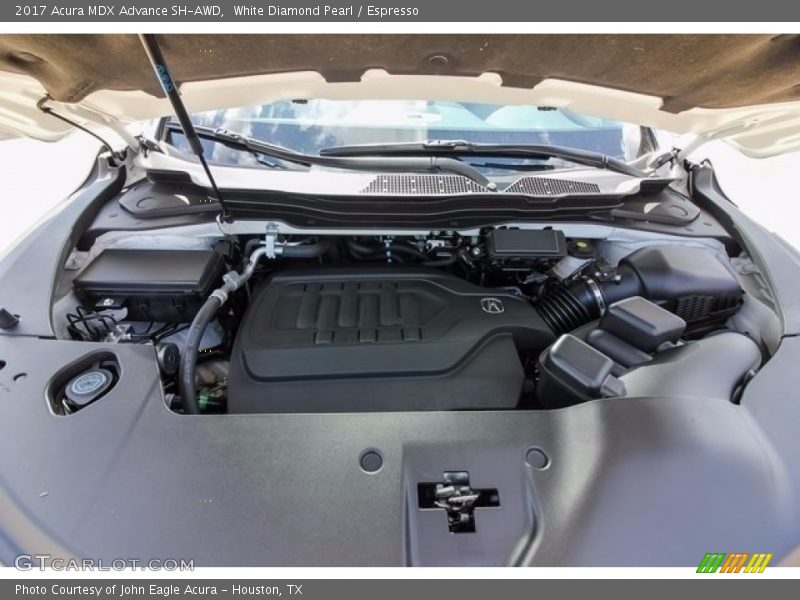 White Diamond Pearl / Espresso 2017 Acura MDX Advance SH-AWD